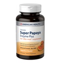 American Health Super Papaya Enzyme Plus - 180 tyggetabletter - Eftermåltid tillæg - ikke-GMO - 60 Servering