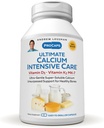 ANDREW LESSMAN Ultimate Calcium Intensive Care med vitamin D3 og K2 MK7- 120 mcg - 60 kapsler - Knogle- og skeleton sundhed Essentials. Rolig, let at sluge, Super Opløselig. Ingen tilsætningsstoffer