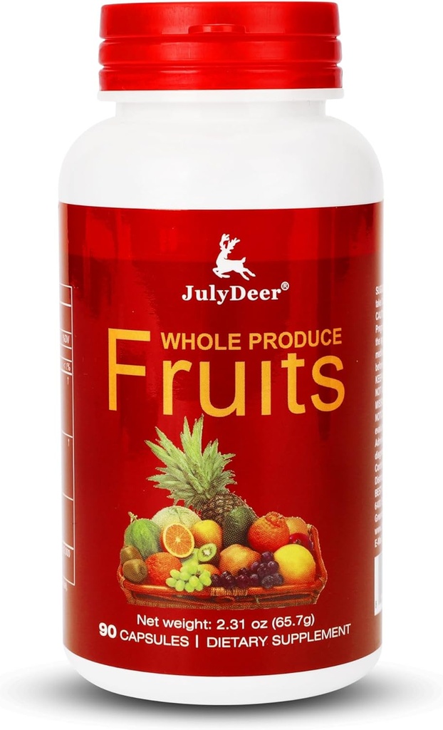 Frugttillæg - 90 Total Vegetarisk Kapsler; Balance of Natural 16 Hele frugter Blinde • 124; Frisk superfood Formel med vitaminer og mineraler