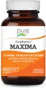 PURE VÆSENTLIGE ETIKER Maxima Probiotika 100 Millioner CFU - Mænd og kvinder Probiotisk supplement til bedre fordøjelse - 15 Strops til immunforsvar og fordøjelsessygdomme (60 kapsler)