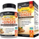 Gurkemeje og ingefær Supplement - 95% Standardiserede Curcuminoider med BioPerine Black Pepper Extract for Ultra High Absorption - Natural Joint Support Supplement - Gluten- Free - 60 kapsler