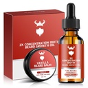 Beard Growth Kit - 2X Koncentration Biotin til mænd, naturlige ingredienser med Argan Oil, Jojoba Oil og Vitamin (Vanilla)