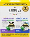 Zarbee 's Baby Day & Night Hough Medicine & Syrup Value Pack med Organic Agave + Zink til immunforsvar, Natural Grape Daytime & Kamille Nighttime, Baby Hough Medicine, 2 x 2 fl oz