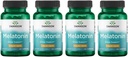 Swanson Melatonin - urtetilskud - søvn og afslapning - (120 kapsler, 3 mg hver) 4 pakning