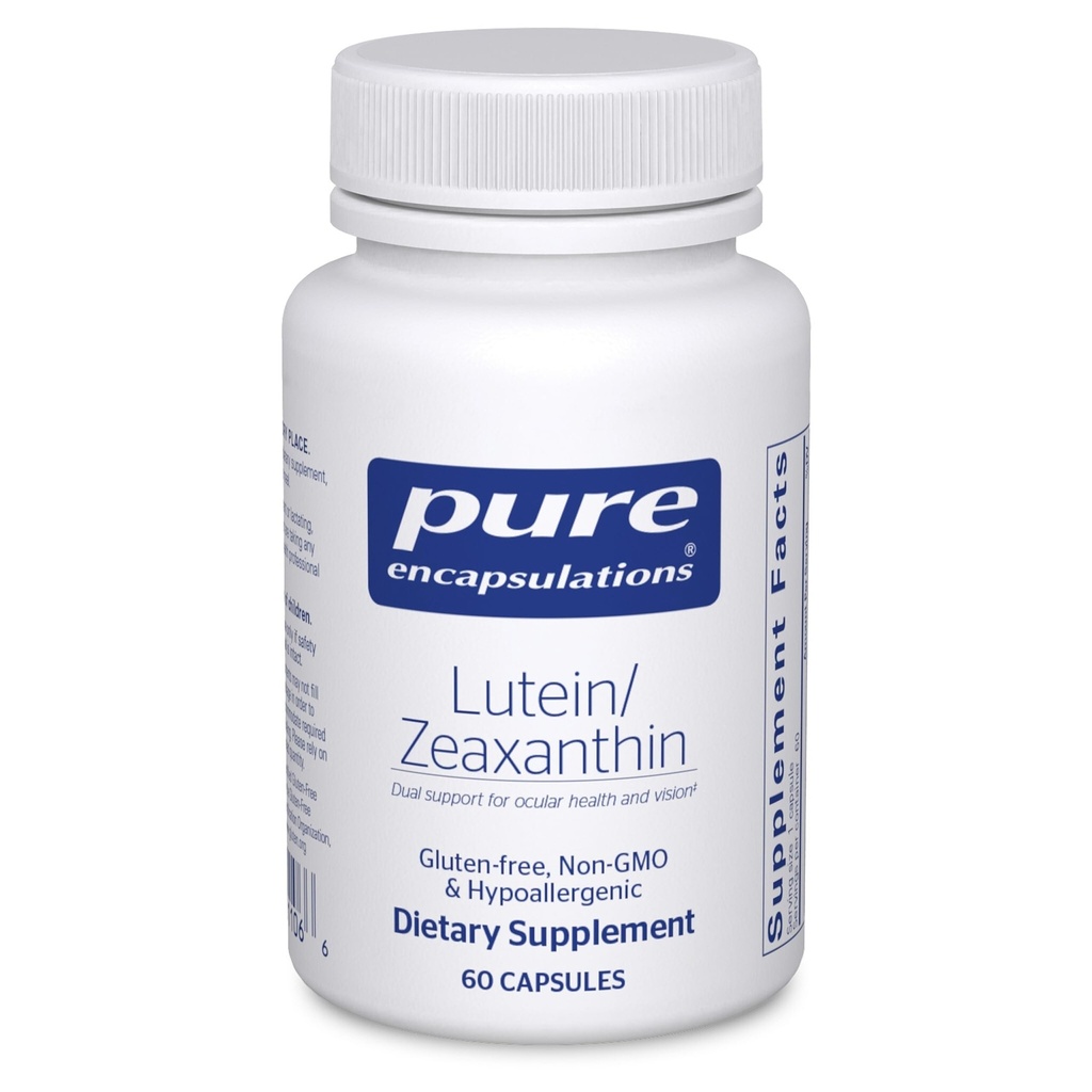 Pure indkapslinger Lutein & Zeaxanthin - Understøtter Samlet Vision * - vedligeholder Macular Pigment & Eye Health * - Antioxidant Support * - Vegan- Friendly & Non- GMO - 60 Kapsler