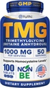 Tuthi TMG Supplement - 1000 mg trimethylglycin - betain Aminosyre til cardiovaskulær støtte og sunde homocystein niveauer - 100 Vegan tabletter - Gluten- fri, ikke-GMO - Made in USA