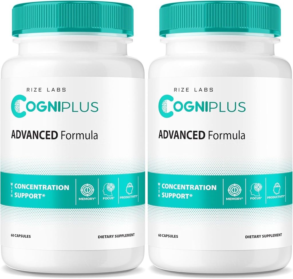 rize labs - Cogni Plus Capsules – Daily Focus Support Formula with a Balanced Blend for Clarity, Memory, and Alertness | Easy-to-Take Pills for Lifestyle Support (120 Capsules)
