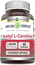 Amazing Formulas Acetyl L- Carnitin Supplement Note 124; 1200 Mg