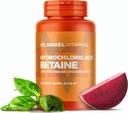 Mt. Angel Vitaminer - Saltsyre betain, understøtter sund fordøjelse & Gastriske safter (100 Vegetariske Chlorocap)