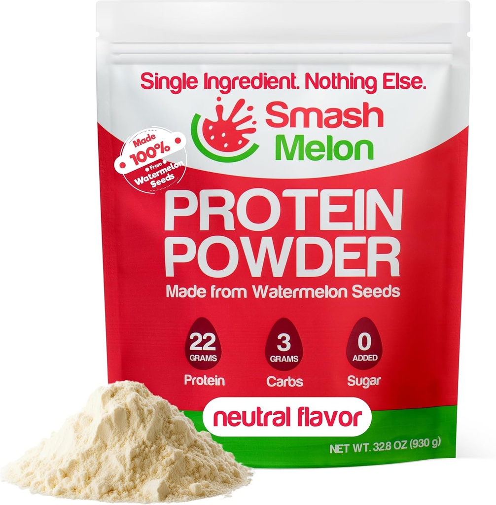Vandmelon frø Protein Powder Raw - Cold- Pressed, Single-Ingredient Unflavored Protein Powder- Shake eller bage med det