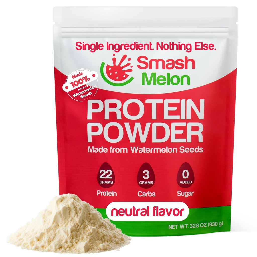 Vandmelon frø Protein Powder Raw - Cold- Pressed, Single-Ingredient Unflavored Protein Powder- Shake eller bage med det
