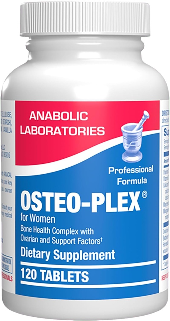 Osteo- Plex Bone Health Supplement for kvinder - Clinical Formel Bone Strength Supplement med Magnesium Calcium Vitamin D3 & Trace Minerals Complex - Let at synke Gentle tabletter (120 Tæl)