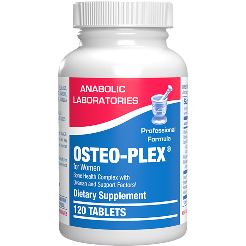 Osteo- Plex Bone Health Supplement for kvinder - Clinical Formel Bone Strength Supplement med Magnesium Calcium Vitamin D3 & Trace Minerals Complex - Let at synke Gentle tabletter (120 Tæl)