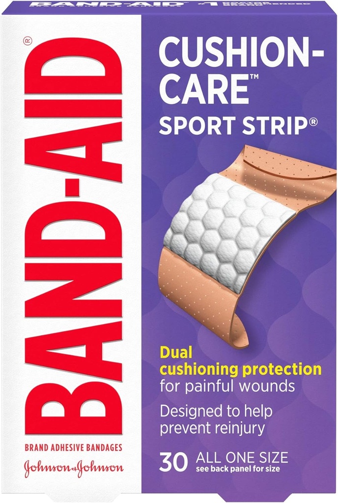 Band- Aid Brand Adhesive Bandages, Sport Strip / Extra Wide, 30 Greve