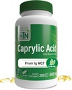 Health Thru Nutrition Captain Acid 600mg 200 Softgels against 124; C8 Octanoic Acid fra Pure 1g MCT Oil against 124; Non- GMO & soy Free against 124; Support Sund fordøjelse og intestinal sundhed