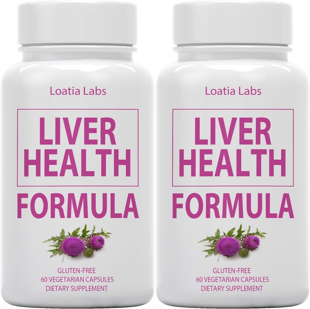(2 Pack) Lever sundhed Formel, Cleanse, Detox, Flush, Reparation Fede Lever Support, med Artiskoke, Mælk Tistle, Mælkebøtte, Beet, Berberine, Pure Natural Superstar Research, Vegan Kapsler Supplement