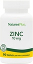 NaturesPlus Zinktabletter - 10 mg, 90 Vegetariske Kosttilskud - Immunsystemet supplement til cellulær vækst og reparation - fremmer sund fordøjelse, Metabolisme & Vision - Gluten- Free - 90 Servering