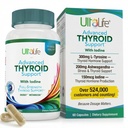 Daglig Thyroid Boost Advanced Formel med jod Ashwagandha Vitamin B12 Zink og Selenium til energi Metabolisme og Focus 60 kapsler