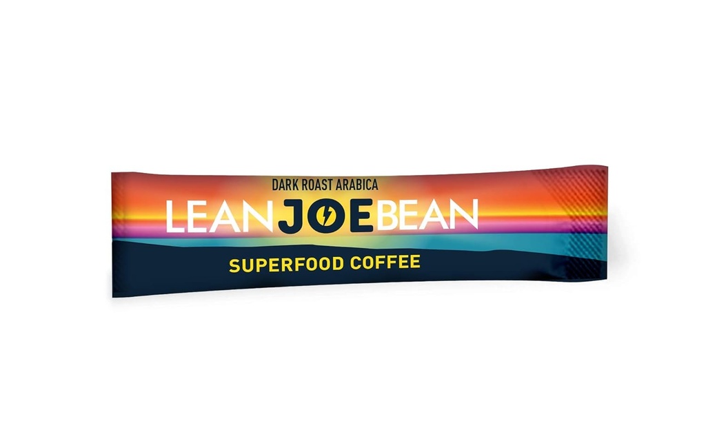 Lean Joe Bean Superfood Coffein 124; Organic Instant Keto Kaffe med champignoner, MCT, Collagen, Gurkemeje, Probiotika & Folate Budding 124; bakkes op af Science (24 Greve)
