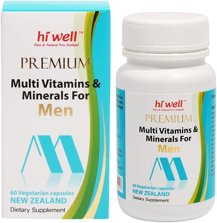 Hej godt Premium Multi Vitamin & Min til Mænd 60VegeCapsules