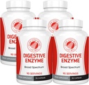 Silver Fern Brand Ultimate Digestive Enzyme Supplement - 4 Bottles - High Potency, Multi Enzyme - Digestive Comfort & Food Tolerance - Amylase, Protease, Cellulase, More