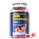 Sugar Free Melatonin Gummies 10mg 20mg Magnesium Glycinate Melatonin for voksne, Ashwagandha, L- Theanin, B6, B12, Lemon Balm og Kamille for Deep Relaxation, Antioxidant, Vegan, 60 Dag