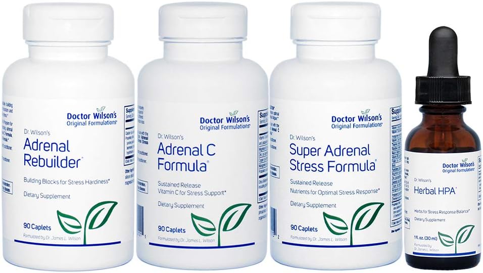 Dr. Wilsons Adrenal Træthed Protokol Omfattende kit til Adrenal Support HPA Lille