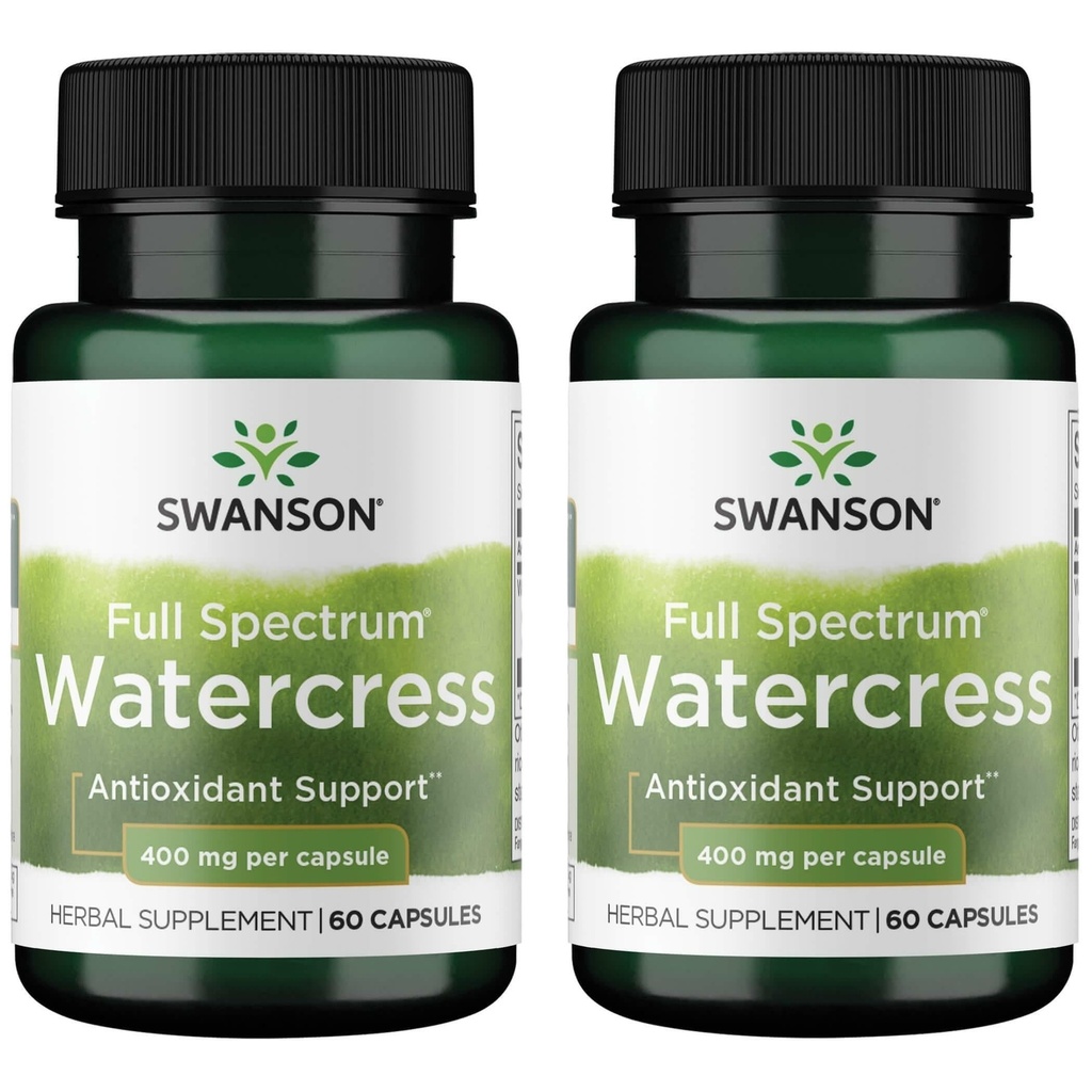 Swanson Full Spectrum Watercress 400 mg 60 Caps (2 Pack)