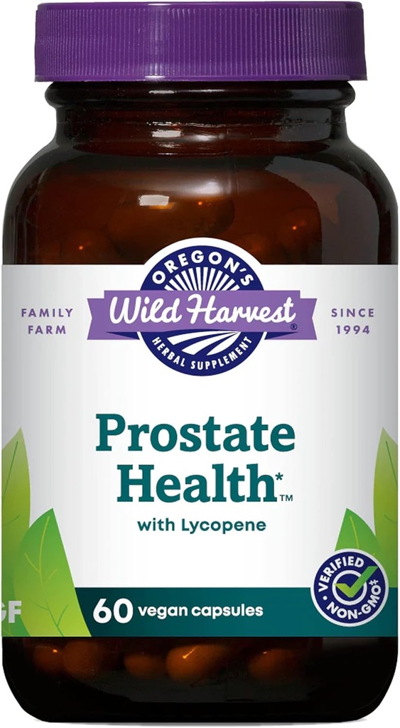 Oregon 's Wild Harvest Prostate Health ™ med Lycopene kapsler, 60 Greve