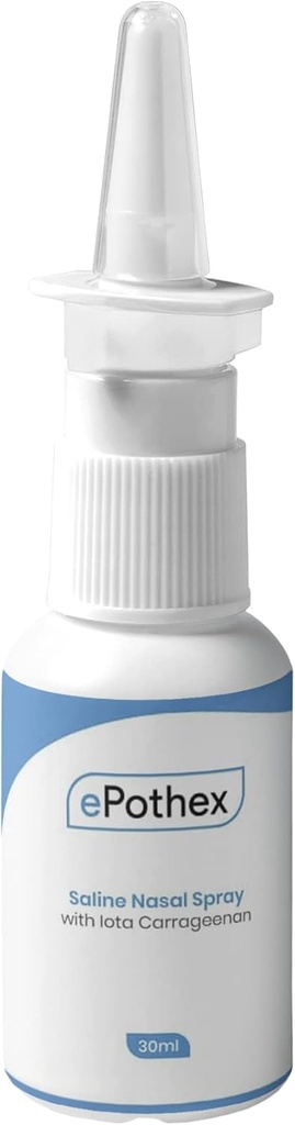 Saline Nasal Spray med Iota Carrageenan Name 124; Kraftfuld fugtgivende Nasal Cleanser # 124; Hjælper med at forebygge tørre sinuser # 124; Lang holdbarhed # 124; 30 ml