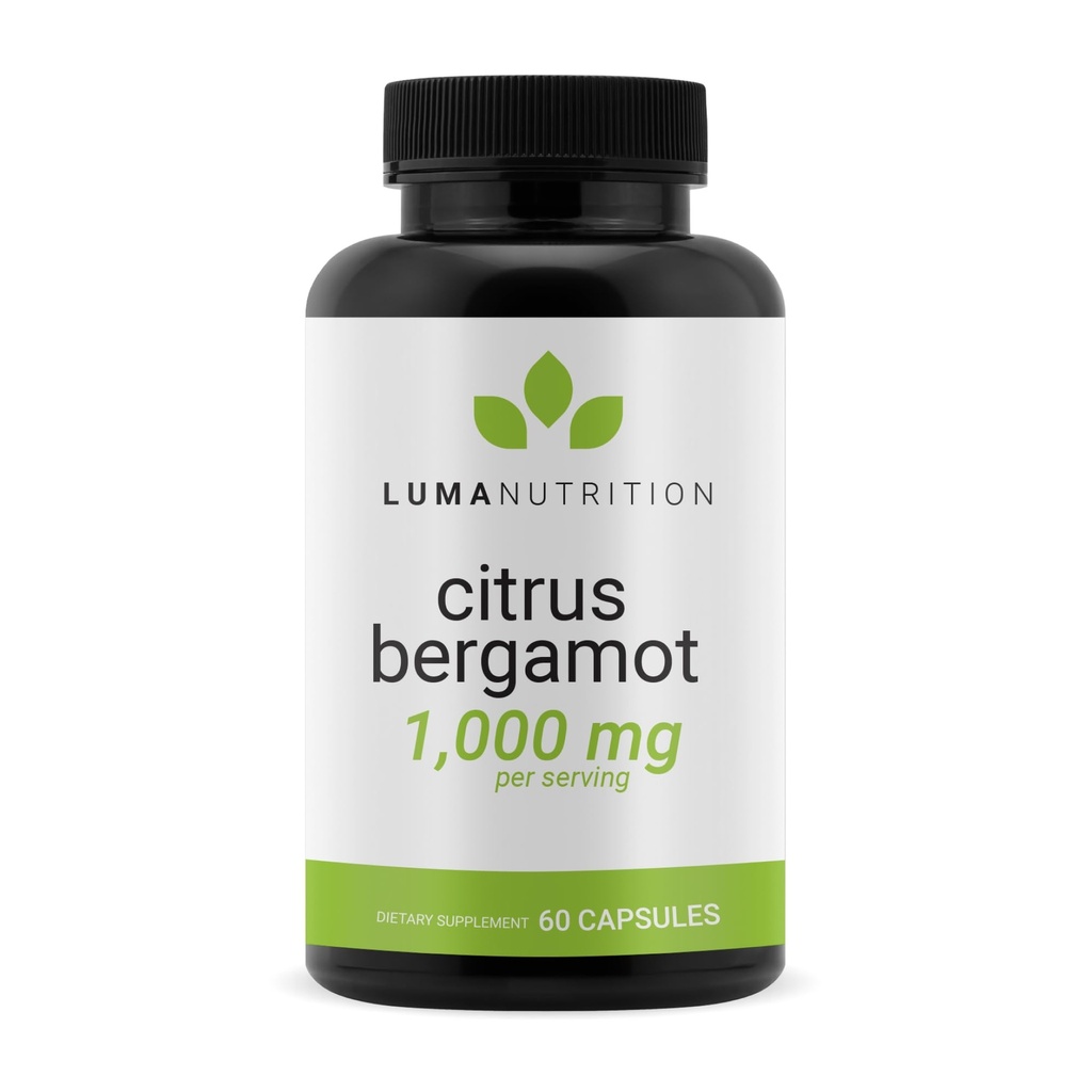 Luma Nutrition Citrus Bergamot 1000mg - Citrus Bergamot Supplement - Made in The USA - Veteran Ejes - 60 kapsler