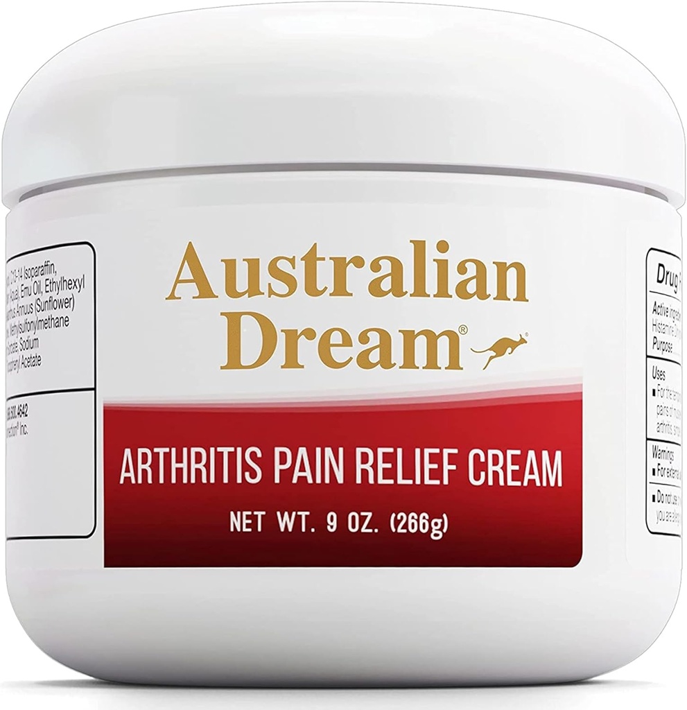 Australian Dream Arthritis Pain Relief Cream - Lindrende & Non- Greasy - Kraftfuld Topical Arthritis Pain Relief - Godt for Muskelakker eller Joints - 9 oz Jar