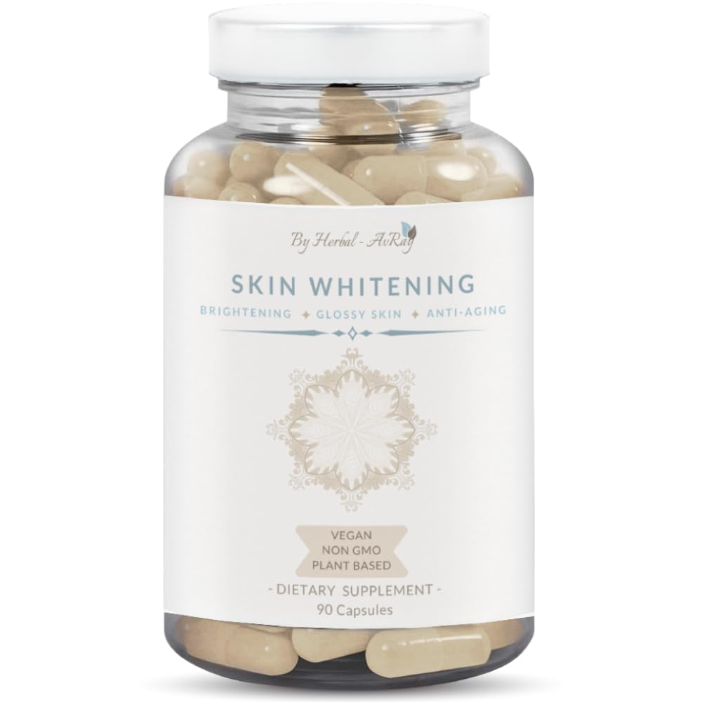 Glutathione Skin Whitening Pills – Natural Lightening Pills with Collagen, Dark Spot Remover, Glutathione Supplement with Anti-Aging & Antioxidant Effect, 90 Vegan Capsules