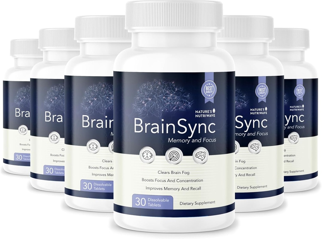 BrainSync Probiotic Supplement - Understøtter daglig wellness & Gut- Brain Balance - 3.6 milliarder CFU - 30 opløselige tabletter, 6 måneders forsyning