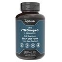 Naturalis Ultimate rTG Omega 3 Fish Oil 1800mg fra Wild New Zealand Tuna - Full Spectrum Omega3s EPA, DHA & DPA - Sustainable Sourced, Non- GMO, Gluten Free - 90 Softgels