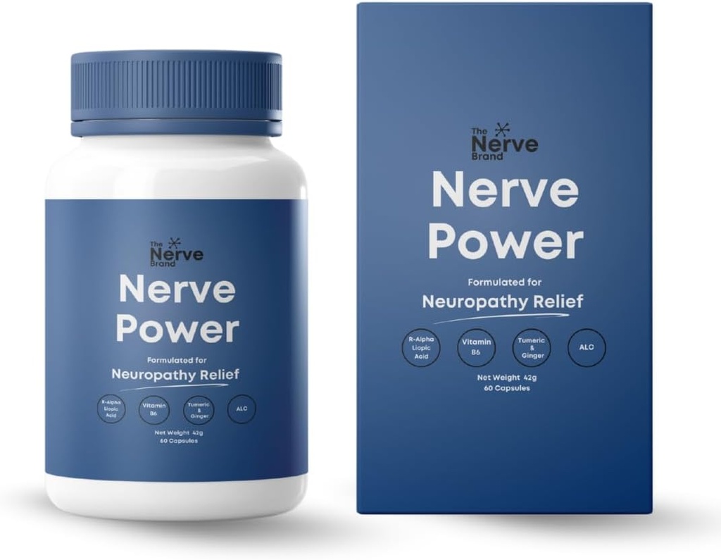 Nerve Power Nerve Supplement R Alpha Lipoinsyre 600mg - Neuropati Relief for ubehag for Sciatic, Feet, Hand
