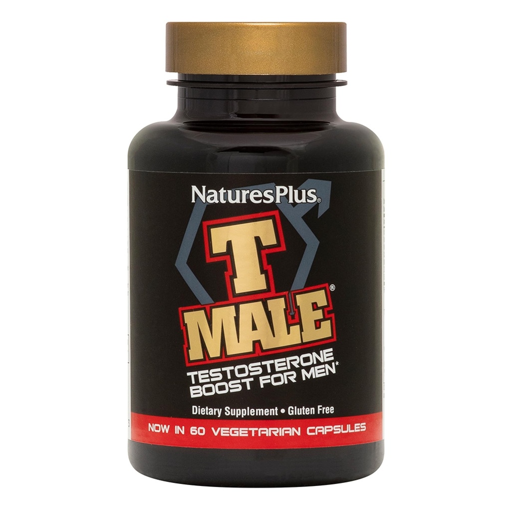 NaturePlus T Mand - 60 Vegetariske Kapsler - fremmer muskel Gain & Stamina, Mood Enhancer - Gluten Free - 30 Total Servering