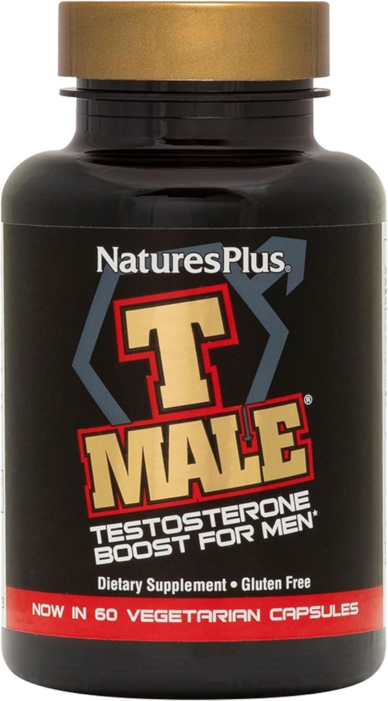 NaturePlus T Mand - 60 Vegetariske Kapsler - fremmer muskel Gain & Stamina, Mood Enhancer - Gluten Free - 30 Total Servering