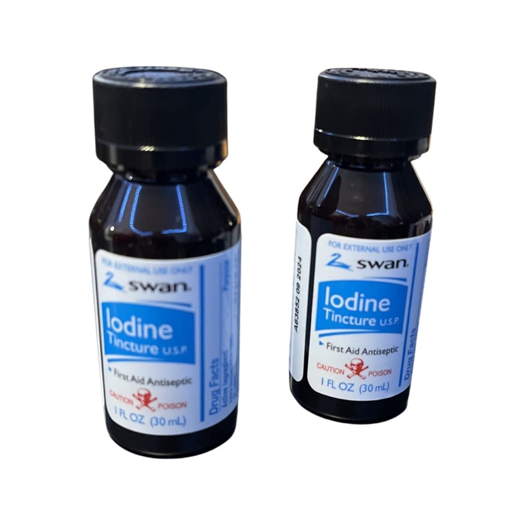 2% jod USP, 1 Oz Flaske, 2,4 eller 6 Pack (6)