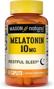 MASON NATURAL Melatonin 3 mg med B6 & Calcium, Natural Sleep Aid, Supports Restaured Sleep, 60 tabletter