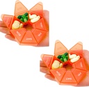 Pille Organizer, 2 Pack Pill Box, Små piller sag, Medicin Arrangører 1 gang om dagen, Ugentlige piller Container, Holder, Daily Medicine Organizer Rejser 7 dag (Orange)
