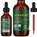 Global Healing Center - Vitamin B12 Sublingual 5000 MCG Organic Liquid Supplement, Methylcobalamin, Adenosylcobalamin, Hydroxo Long-Lasting Energy and Healthy Metabolism - Vegan B12 Vitamins (1 Oz)