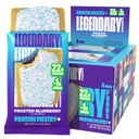 Legendary Foods 22g Protein Pastry + Frosted Blåbær, Lav Carb Meal Erstatning Bar - Lav Glycemisk, Gluten Free Protien Snacks - Sund Keto Snack Box 8 Zero Sugar Energy Bars - Diabetic Friendly