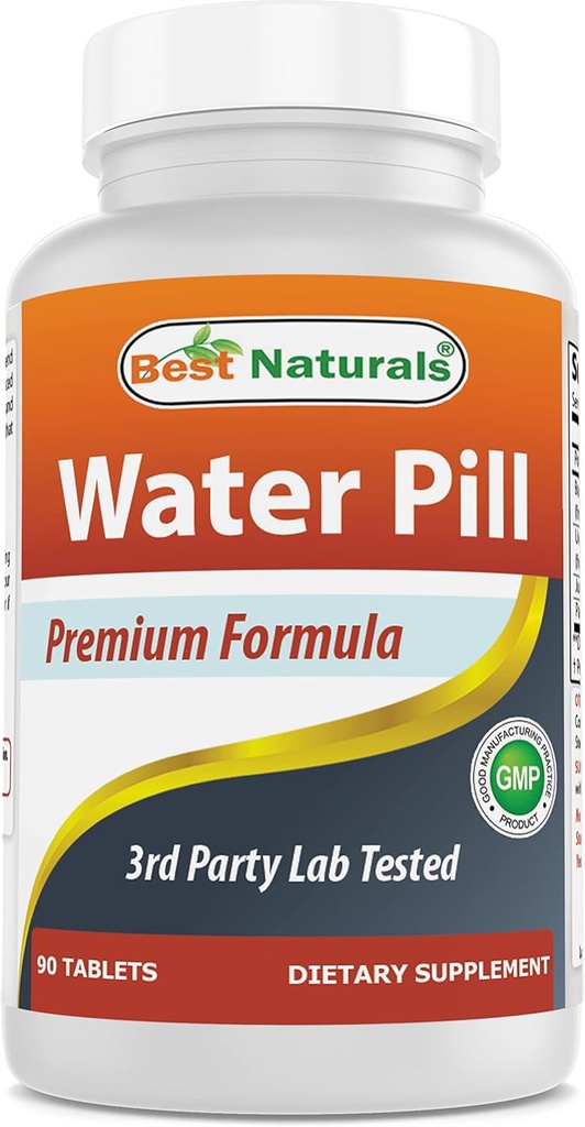 Bedste Naturals Vandpøl med kalium 90 tabletter - Understøtter Elimination af vandretention også kaldet Diuretic