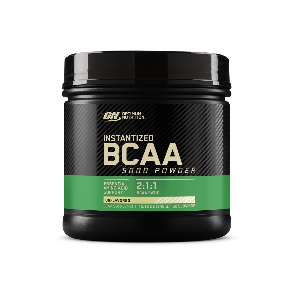Optimum Nutrition Instantised BCAA Powder, Unflavored, Keto Friendly Forgrenet Chain Essential Aminosyrer Powder, 5000mg, 60 Servering (Packaging May Vary)