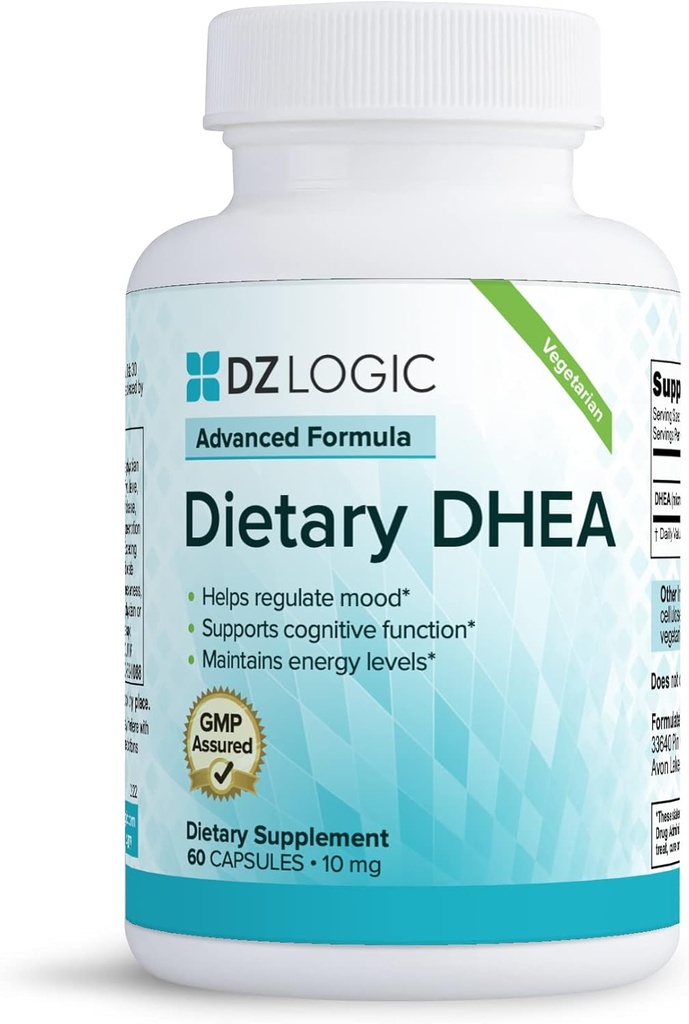 Dr. Dzugan 's Advanced DHEA Formel:: Gluten Free, GMP Certified!:: 10mg 60 Caps:: Energi, Mood, Kognitiv funktion