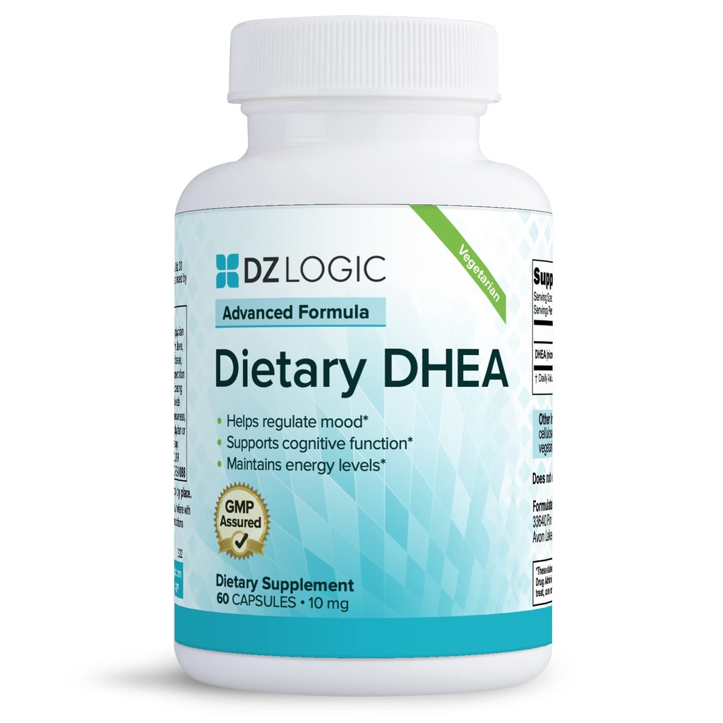 Dr. Dzugan 's Advanced DHEA Formel:: Gluten Free, GMP Certified!:: 10mg 60 Caps:: Energi, Mood, Kognitiv funktion