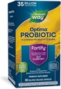 Naturens måde Fortify Optima Probiotisk for voksne, 35 Millioner levende kulturer, 15 Stammer, Understøtter fordøjelsesbalance og immunforsvar *, Ingen køling påkrævet, 60 kapsler (Packaging May Vary)