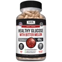 Kaya Naturals Sund Gluco med Bittermelon Support 124; Support Sunde Niveauer og Funktion, 20 Urter Vitamin og Mineraler, Alpha Lipoic Acid, Kanel, C-vitamin & E, Non- GMO (60 Tæl)