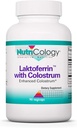 Nutricology Laktoferrin med Colostrum Supplement - Lactoferrin, Bovine Colostrum, Immunoglobulin, Lysozyme, IgG, IGA, IgM, Vegetabilske kapsler - 90 Greve